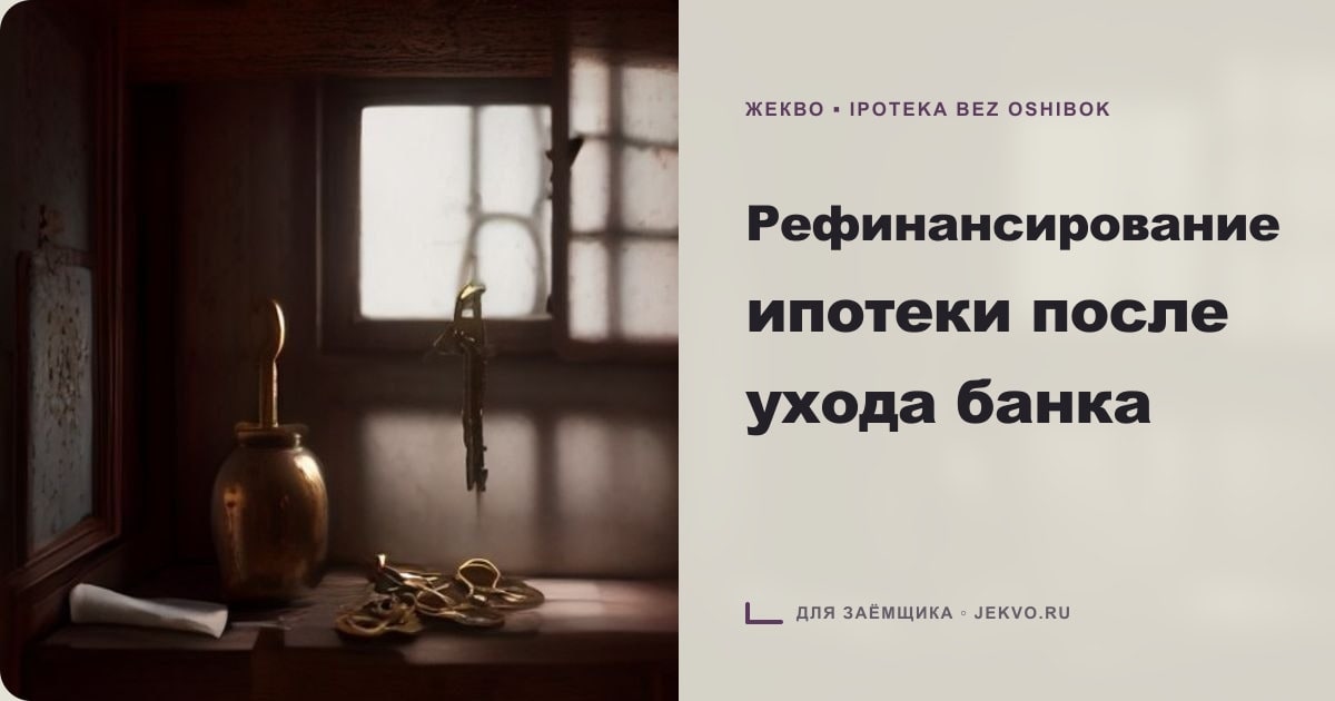 Иллюстрация к статье «Рефинансирование ипотеки после ухода банка»